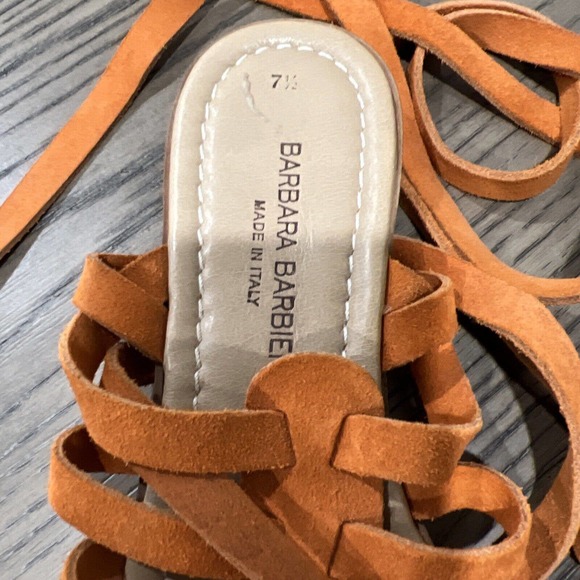 Barbara Barbieri Shoes Women 7.5 Orange Strappy Sandals - Picture 6 of 8